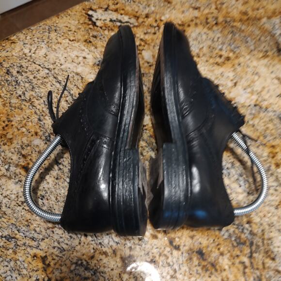 Gravitypope Black Leather Brogue Shoes, US 7 EU 39, Made in Italy - Picture 6 of 12